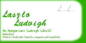 laszlo ludvigh business card