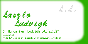 laszlo ludvigh business card